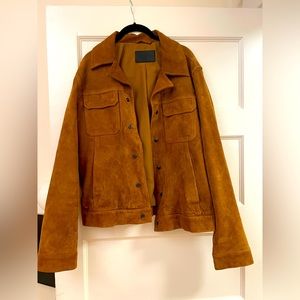 All saints men’s suede chore coat jacket